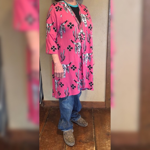 NWT Southern Stitch Cactus & Bull Head Cardigan - Picture 3 of 5